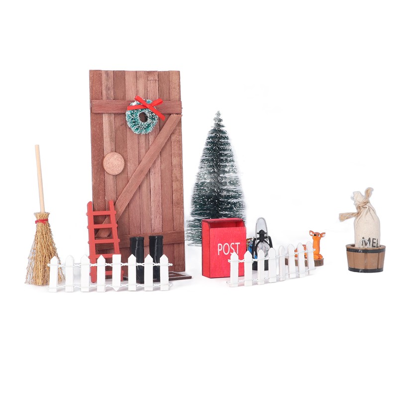 1/12 1/6 Christmas Fairy Door Kit Crafted Exquisite Cute Colourful