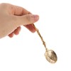 Alipis 4pcs Elegant Pattern Dessert Spoons , Stainless Steel Coffee