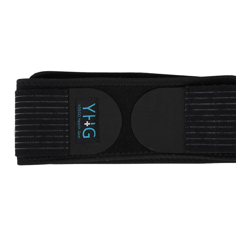 Breathable Adjustable Sacroiliac Lumbar Support Belt Black M