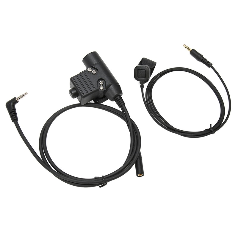 PTT Adapter with 90cm Cable Push to Talk Portable Headset