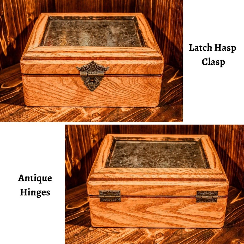 2PCS Antique Folding Hinges with Screws Hinge & 1 PCs