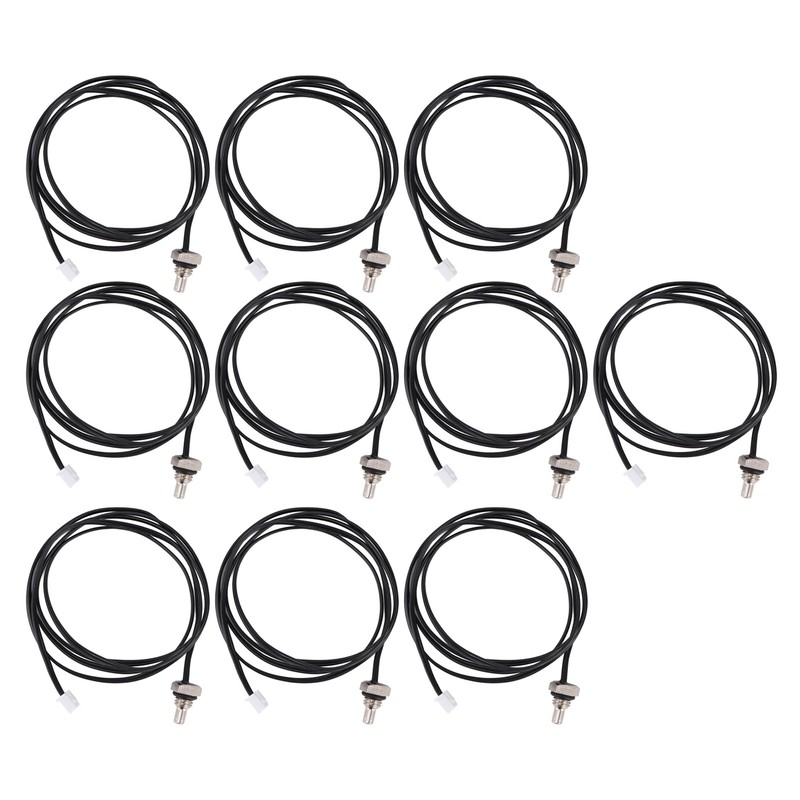 10Pcs Thermistor Sensor NTC Temperature Probe Hex Head 1 Meter