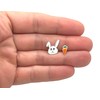 Rabbit and Carrot Earrings Easter Bunny 925 Sterling Silver