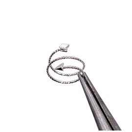 Sparkly Silver Arrow Wrap Ring (Adjustable) Miss Fit Boutique