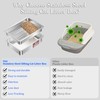 Stainless Steel Sifting Cat Litter Box for Pine Pellets, XL