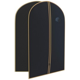 Your Bags Black/Gold Garment Bag Dress Cover or Suit Bag for Travel - 40"x24" Garment Bags for Travel - Garment Bags for Hanging Clothes and Closet Storage - Dress Travel Garment Bag for Men & Women