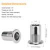 Powlankou 150 Pieces 1/4"-20 Stainless Steel Rivet Nuts Flat Head