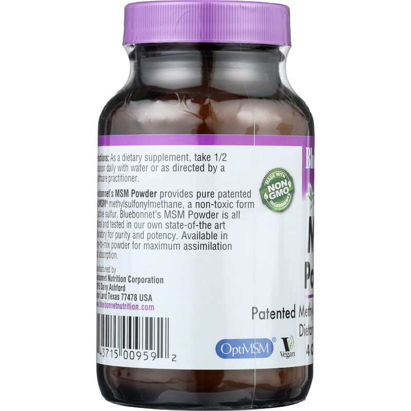 Bluebonnet Nutrition, Msm Powder, 4 Ounce