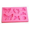 Innova Market Molde De Silicón Para Repostería Mariposas Rosa 8