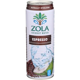 Zola, Water Coconut With Espresso, 17.5 Fl Oz