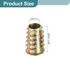 sourcing map 25Pcs Threaded Inserts, M10-1.5x25 Zinc Alloy Hex-Flanged Nut