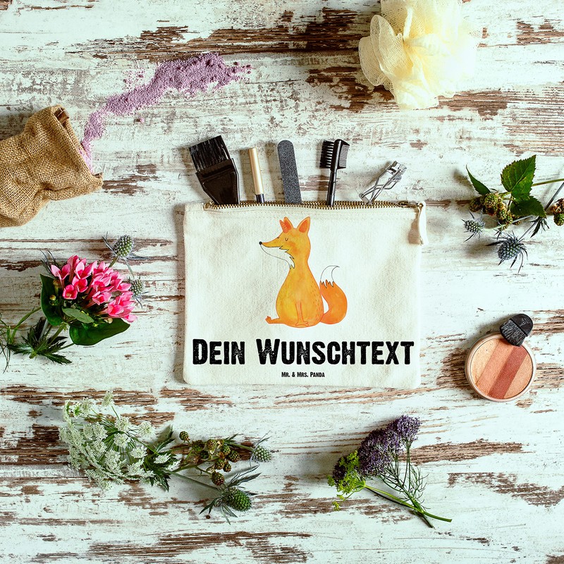Mr. & Mrs. Panda Größe M Personalisierte Schminktasche Fuchshörnchen Wunsch