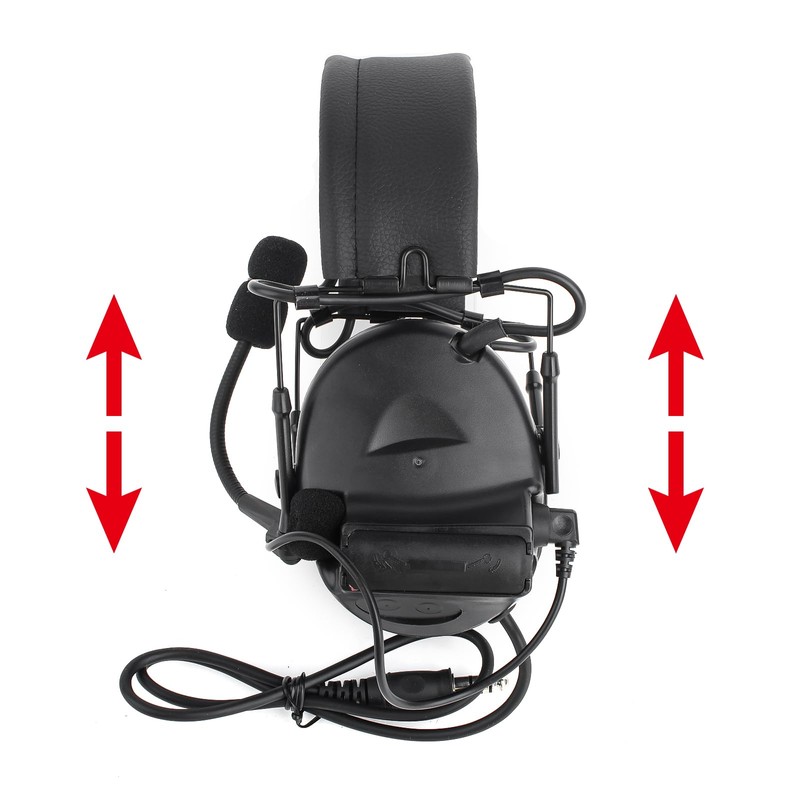 NECARL C2 Headset Tactical Headset Equipment (Black)
