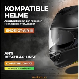 Compatible with Visor Shoei GT-Air 3 - CNS-1C (Transparent)