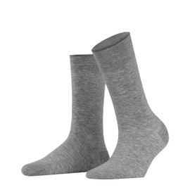 FALKE Women Sensual Cashmere socks, 1 pair, UK size 2.5-5 (EU 35-38), Grey, cotton mix - Exceptionally soft, even mesh structure