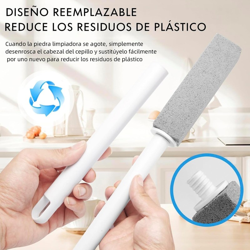 Piedra Pómez para Baño Bebeay CB con 6 Cabezales Intercambiables