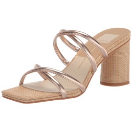 DOLCE VITA Women's PATSI Heeled Sandal, Rose Gold Metallic Stella, 7.5