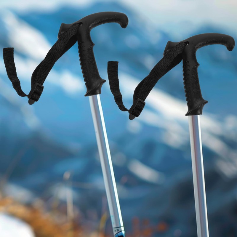 Totority Ergonomic Walking Cane Handle Trekking Pole Handle Replacement Wooden