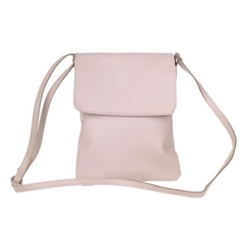 Girly Handbags Womens Genuine Leather Shoulder Bag Small Cross Body Messenger Soft Leather Vera Pelle Phone Holder Holiday (Pinky Nude)