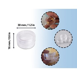 ZoeTekway Pack of 8 5 g Transparent Cream Jars Empty Small Tins with Lid Plastic Cosmetic Sample Container Sample Container