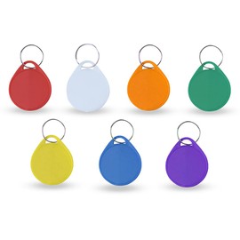 LIKENNY Name Keychain Colorful Key Tags Name Tags Name Tags 7 Colors Writable Key Case with Split Ring Identifier 3.8cm Keychain Tags Anti-lost Tags Pack of 50