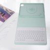 Tablet Protective Case Light Green Folding Stand Cover with Keyboard