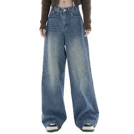 EMMIOL Women Baggy Jeans Trendy Low Waisted 90s Vintage Denim Pants Baggy Jeans Trouser