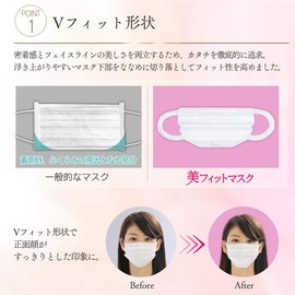 Iris Ohyama Beautiful Fit Mask, Non-woven Fabric, 7 Pieces x 3 Set, Regular, Individually Packaged, White