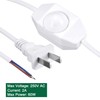 MECCANIXITY Lamp Cord with Dimmer Switch Power Wire 1.8M White