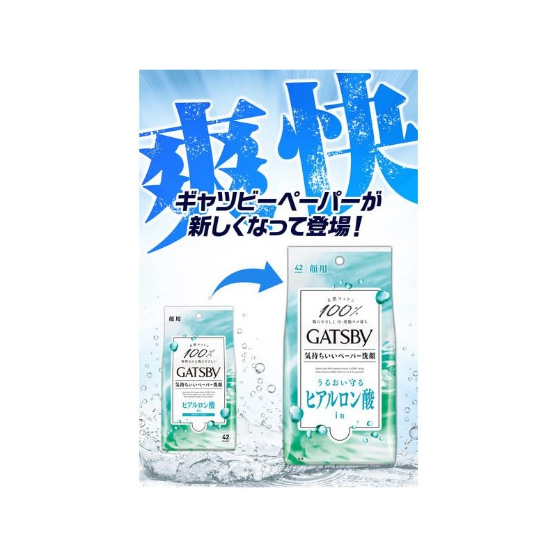 Mandom Gatsby Facial Paper, Facial Cleansing, Moist Type, Citrus Soap
