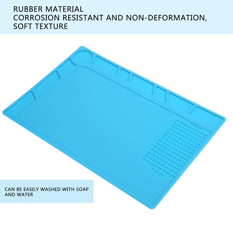 Watch Repair Mat Anti-Static 35x25cm Soft Rubber Watchmaker Soldering Organizer