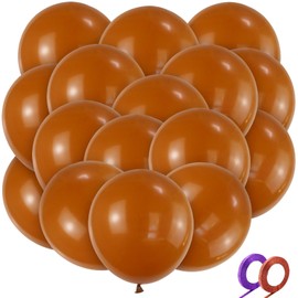 32Pcs Brown Big Balloons 18 Inch, Round Large Brown Latex Party Balloons for Birthday Wedding Decorations.