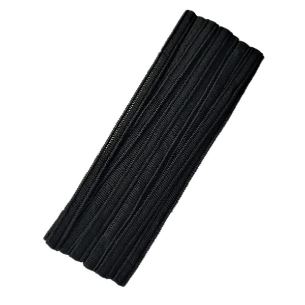 10Y Black 4mm Elastic Soft Lightweight Flat Cord for Sewing Face Masks Earloops Making Coverings Crafting (10 Yards)