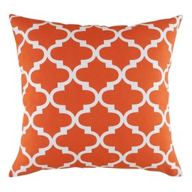 TreeWool Trellis Accent Set of 2 Cotton Canvas Cushion Covers (50 x 50 cm, California Orange)
