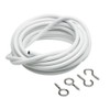 Merriway BH03870 Plastic Coated Curtain Wire with 2 Each Hooks