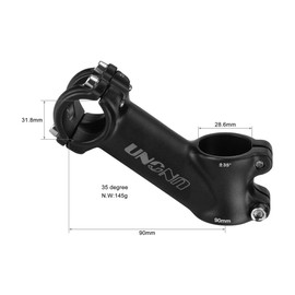 FOMTOR 31,8 Vorbau 35 Grad 70mm 90mm 110mm Bike Lenker Vorbau Riser MTB Vorbau Geeignet für Mountainbike, Rennrad, BMX, MTB (31,8 x 90mm)