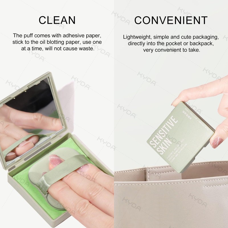 KYDA 200 Sheets Face Oil Blotting Paper, Included Refills, Mirror