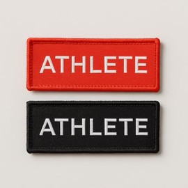 Patch Force - Patch in tessuto per atleti, colore rosso o nero, 7,0 x 3,0 cm – Per atleti e atleti come attrezzatura per il fissaggio su un gilet, zaino o giacca – tessuto, ricamato, tessuto