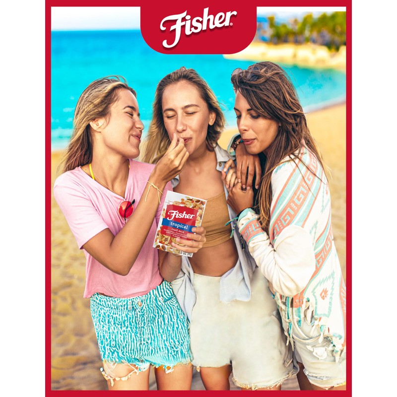 Fisher Snack Tropical Trail Mix, 3.5 oz (Pack of 6),