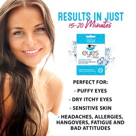 Ice Water EYES by ToGoSpa – Premium Anti-Aging Collagen Gel Pads for Puffiness, Dark Circles, and Wrinkles – Under Eye Rejuvenation for Men & Women - 1 Pack - 3 Pair