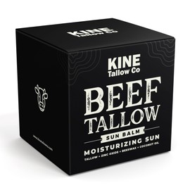 Kine Tallow Co. Moisturizing Tallow Sun Balm, Zinc Oxide Protection, Natural Ingredients with Beeswax and Coconut Oil