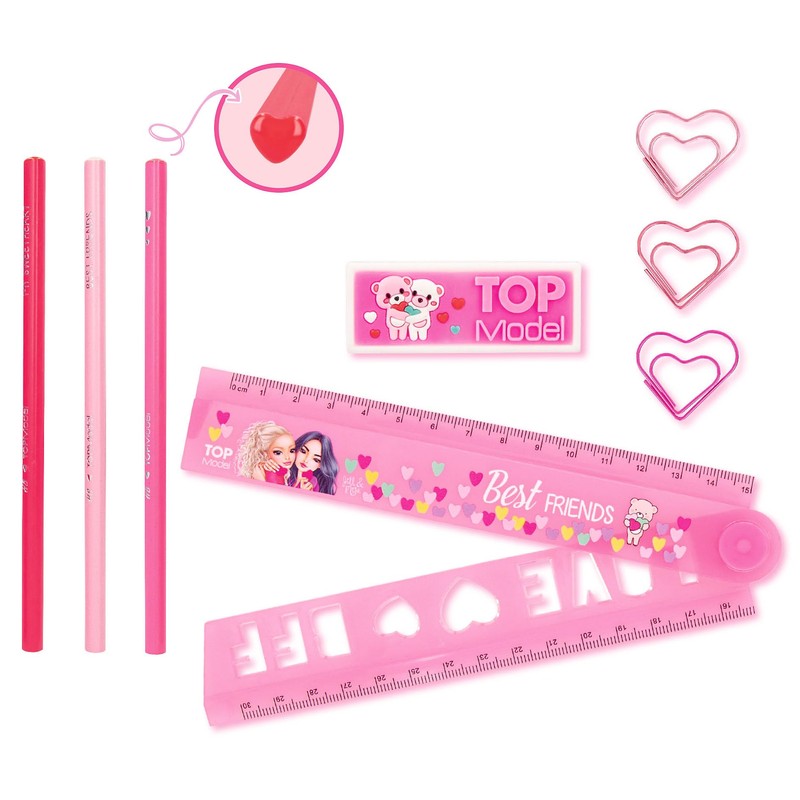 Depesche TOPModel 12857 Stationery Set in Pink with Model Motif