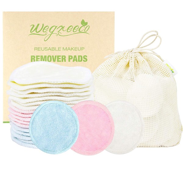 Cotton Rounds Reusable 16 Packs - Reusable Bamboo Makeup Remover