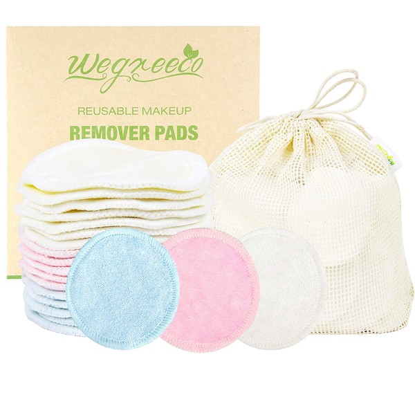 Cotton Rounds Reusable 16 Packs - Reusable Bamboo Makeup Remover