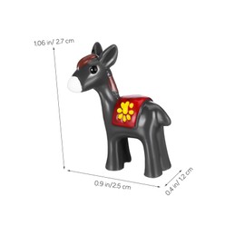 Ipetboom 50 Pcs Miniature Donkey Ornaments Resin Donkey Figurines for Home Office and Garden Decor Lightweight and Versatile for Micro Landscapes
