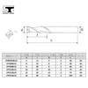 Speed Tiger JPF 2-Blade End Mill, Blade Diameter 0.4 inches