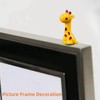 ERUZO 6Pcs Giraffes Magnetic Hinge Head Toppers, Retro Brown Resin