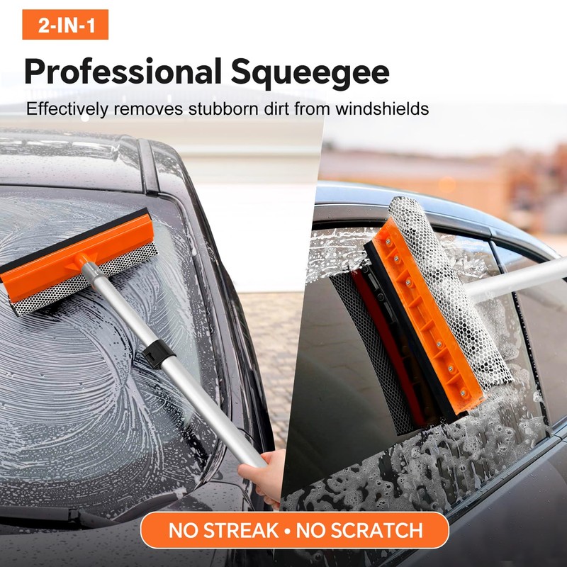 ARTIPOLY 20ft Reach Car Wash Brush with Long Handle-Car Cleaning