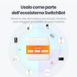SwitchBot Presence Sensor with Hub Mini Matter Enabled – mmWave Radar Motion Sensor & Smart Home Matter Hub, Control IR Devices via App, Matter Links SwitchBot Devices, Alexa/Siri/Google Home