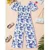 BAVADER Girls Romper One Piece Short Sleeve Girls Jumpsuit Floral